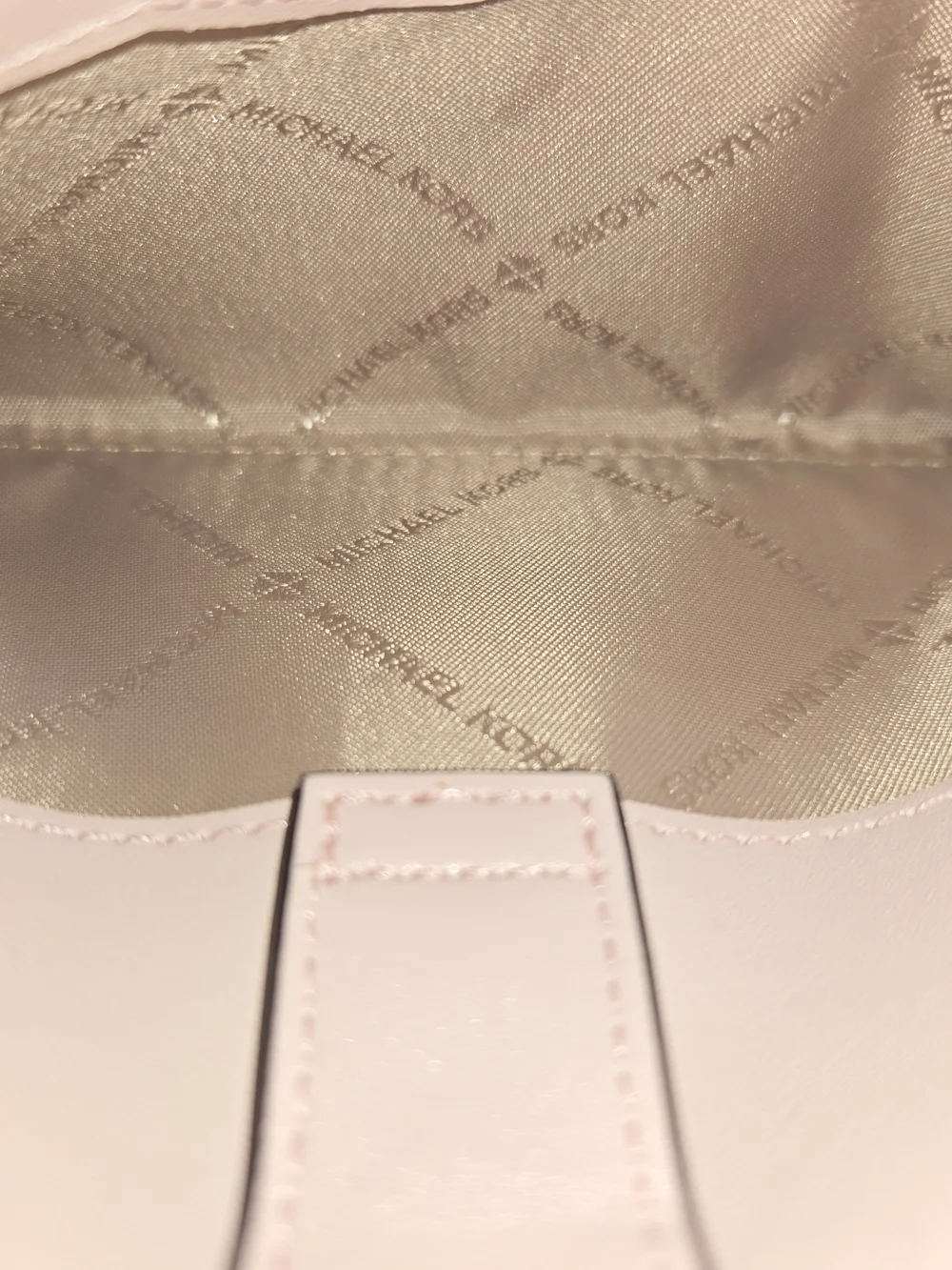 Michael Kors Double Zipper Wristlet Clutch Light Pink Strap